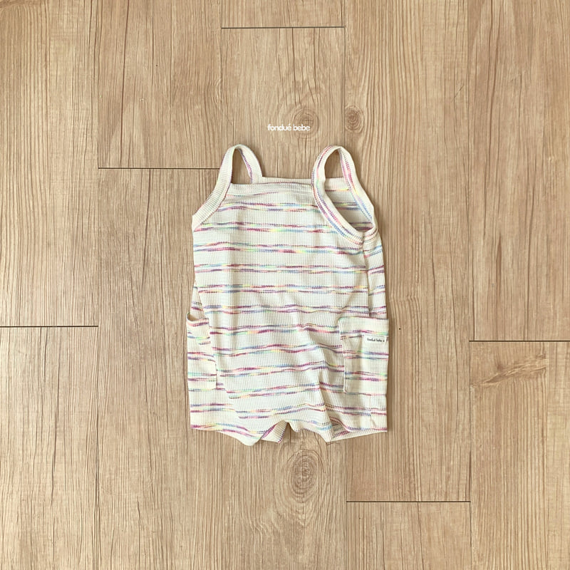 Fondue - Korean Baby Fashion - #babyfashion - Bebe Canvas Play Suit - 4
