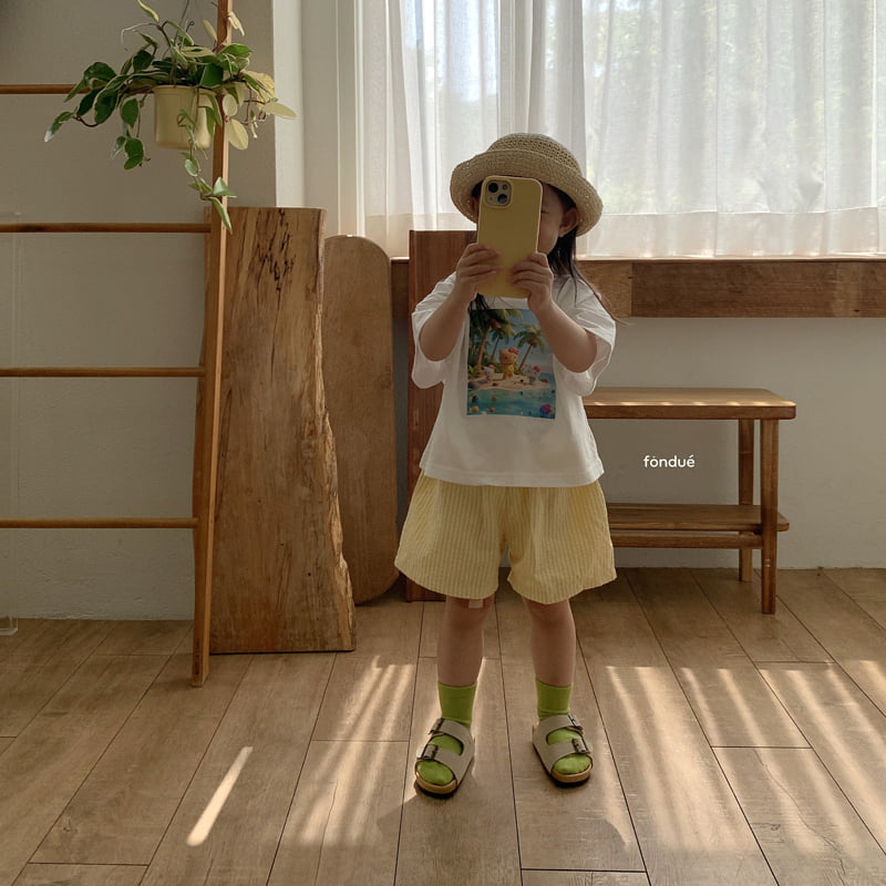 Fondue - Korean Baby Fashion - #babygirlfashion - Hello Vacance Tee - 8