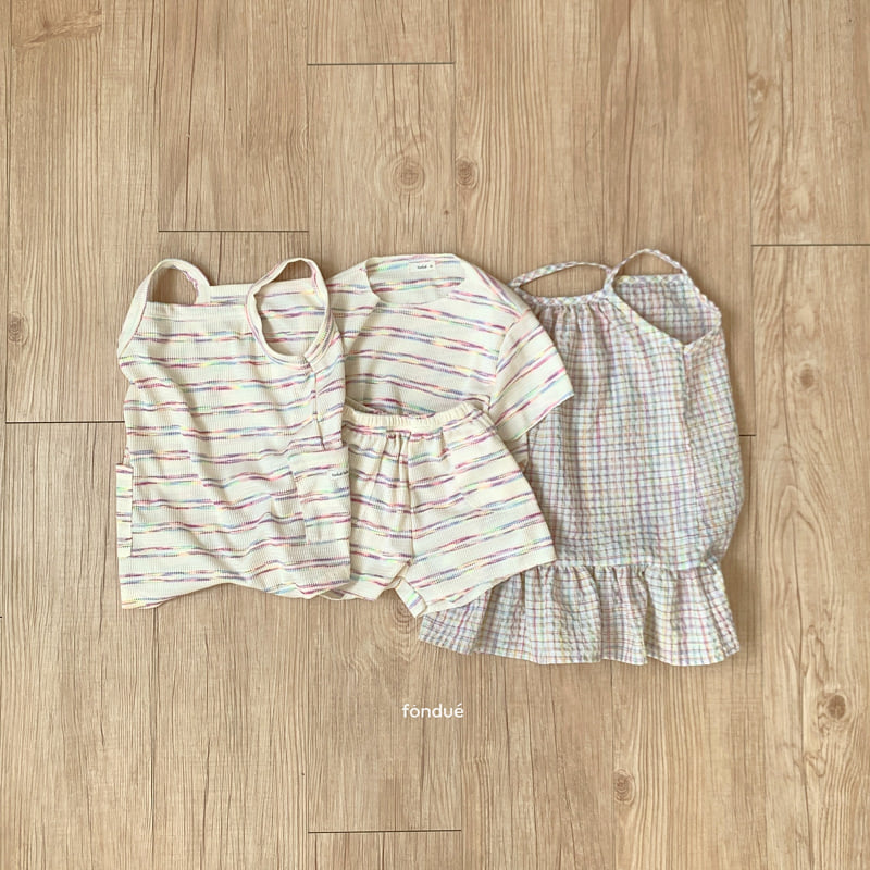 Fondue - Korean Baby Fashion - #babygirlfashion - Bebe Canvas Play Suit - 5