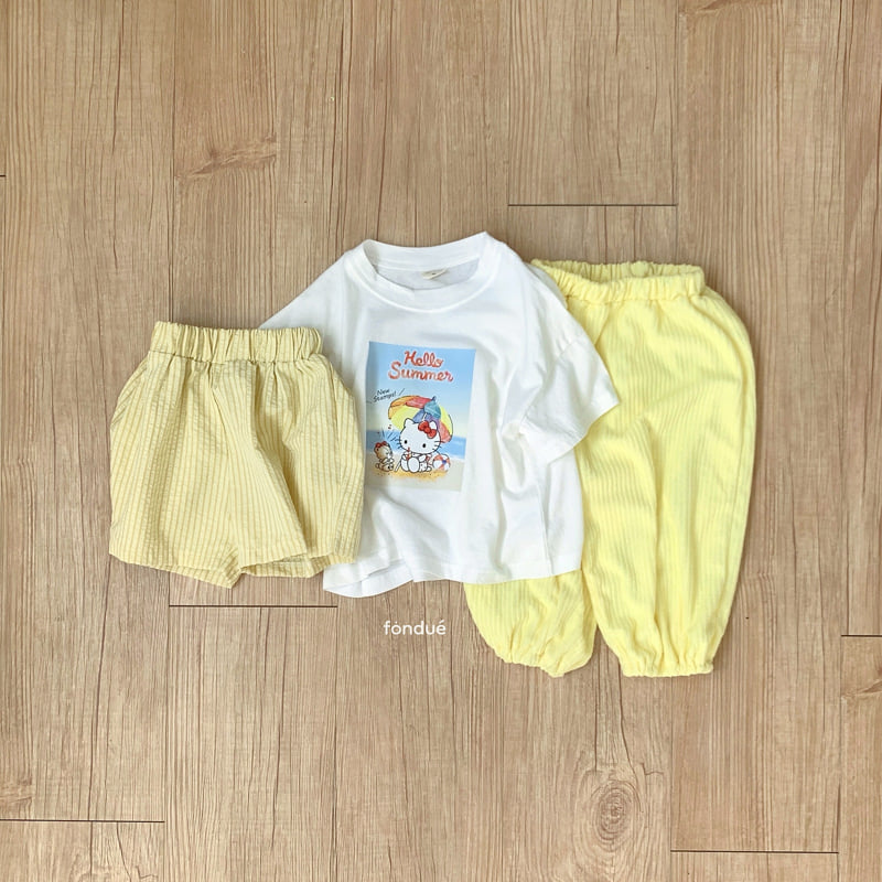 Fondue - Korean Baby Fashion - #babylifestyle - Hello Summer Cat Tee - 8