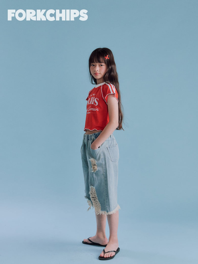 Fork Chips - Korean Children Fashion - #Kfashion4kids - Paris Wave Tee - 9