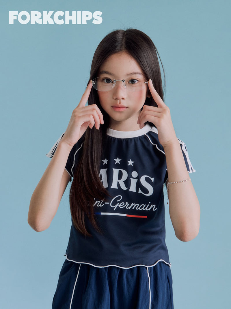 Fork Chips - Korean Children Fashion - #childofig - Paris Wave Tee