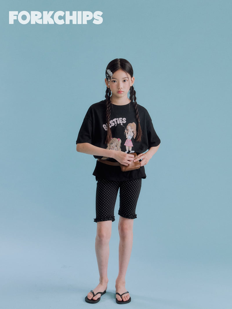 Fork Chips - Korean Children Fashion - #childofig - Dotty Ruffle Leggings - 12