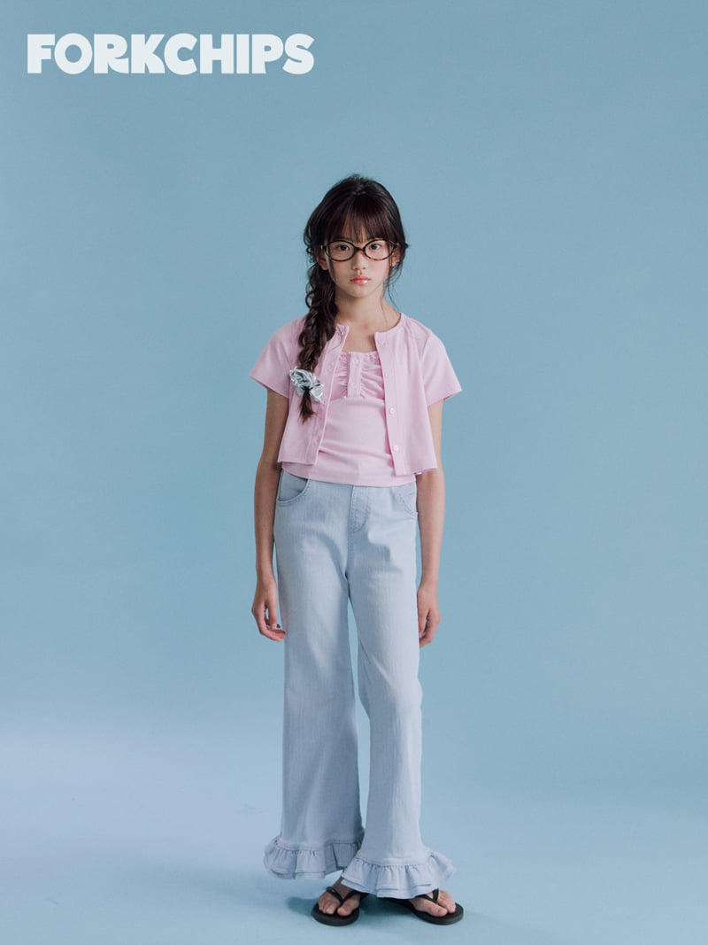 Fork Chips - Korean Children Fashion - #childofig - Milky Cardigan Set - 8