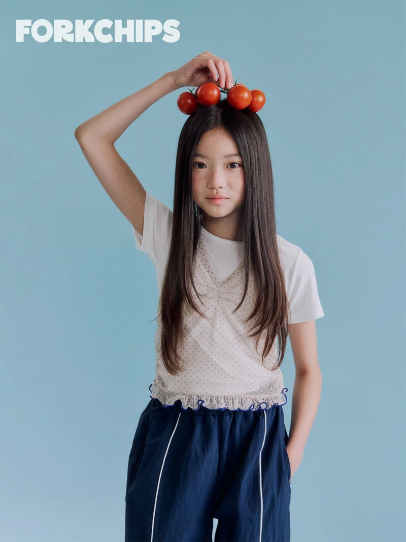 Fork Chips - Korean Children Fashion - #childofig - Chewing Halter Sleeveless - 7