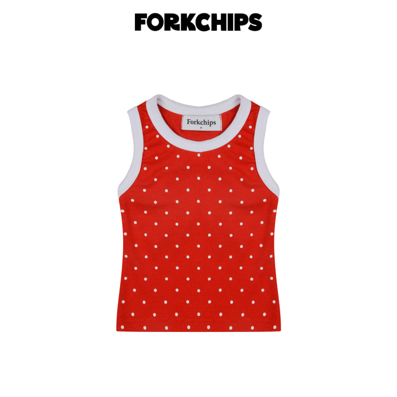 Fork Chips - Korean Children Fashion - #childofig - Tomato Slit Sleeveless - 3