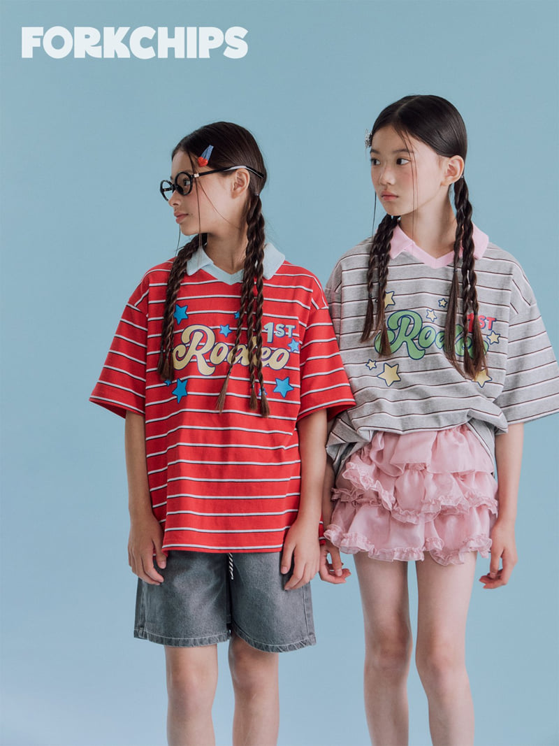 Fork Chips - Korean Children Fashion - #childofig - Rodeo Collar Tee