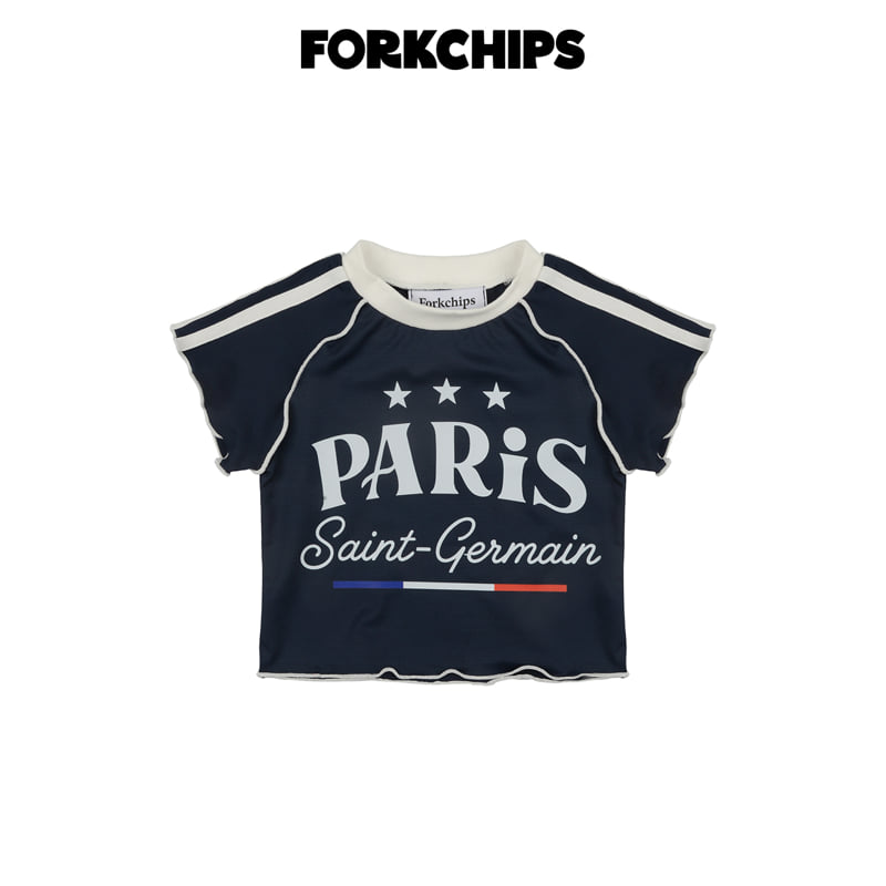 Fork Chips - Korean Children Fashion - #designkidswear - Paris Wave Tee - 3