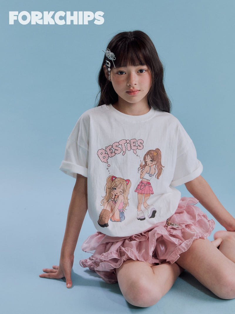 Fork Chips - Korean Children Fashion - #designkidswear - Sister Tee
