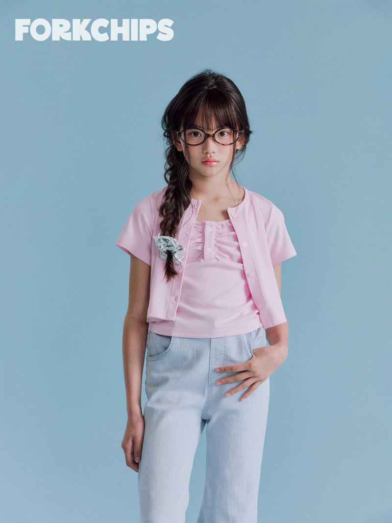 Fork Chips - Korean Children Fashion - #designkidswear - Milky Cardigan Set - 11