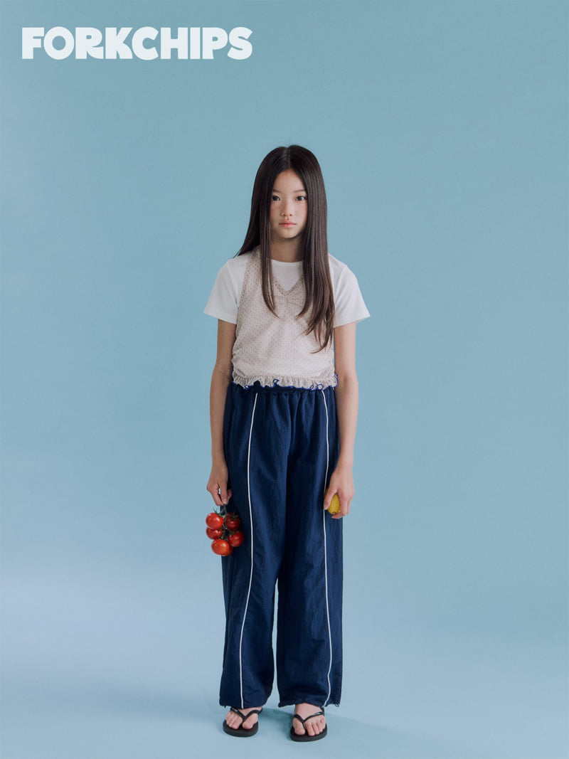 Fork Chips - Korean Children Fashion - #designkidswear - Chewing Halter Sleeveless - 10
