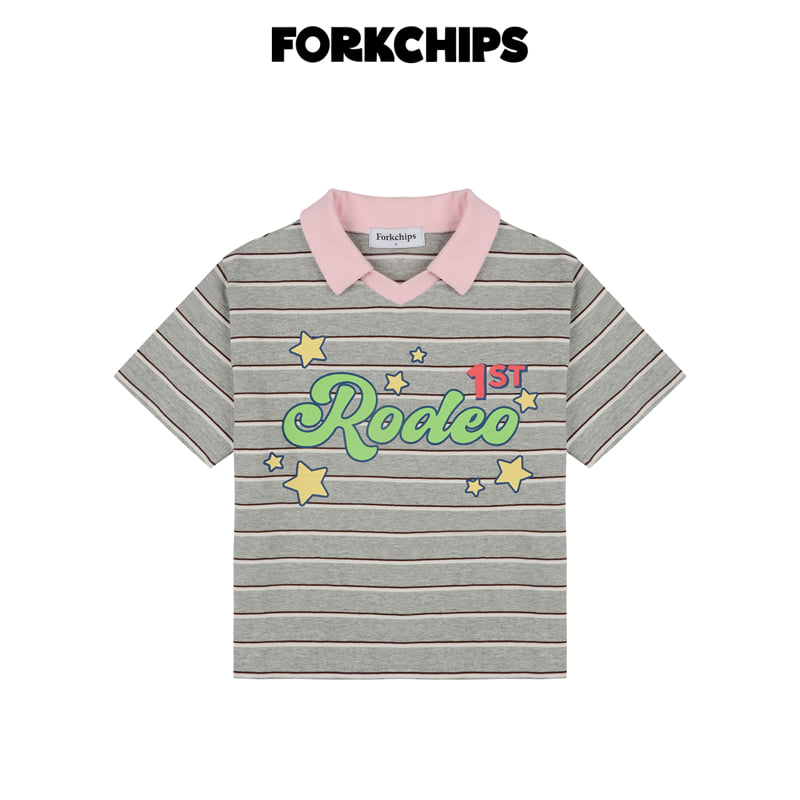 Fork Chips - Korean Children Fashion - #designkidswear - Rodeo Collar Tee - 3