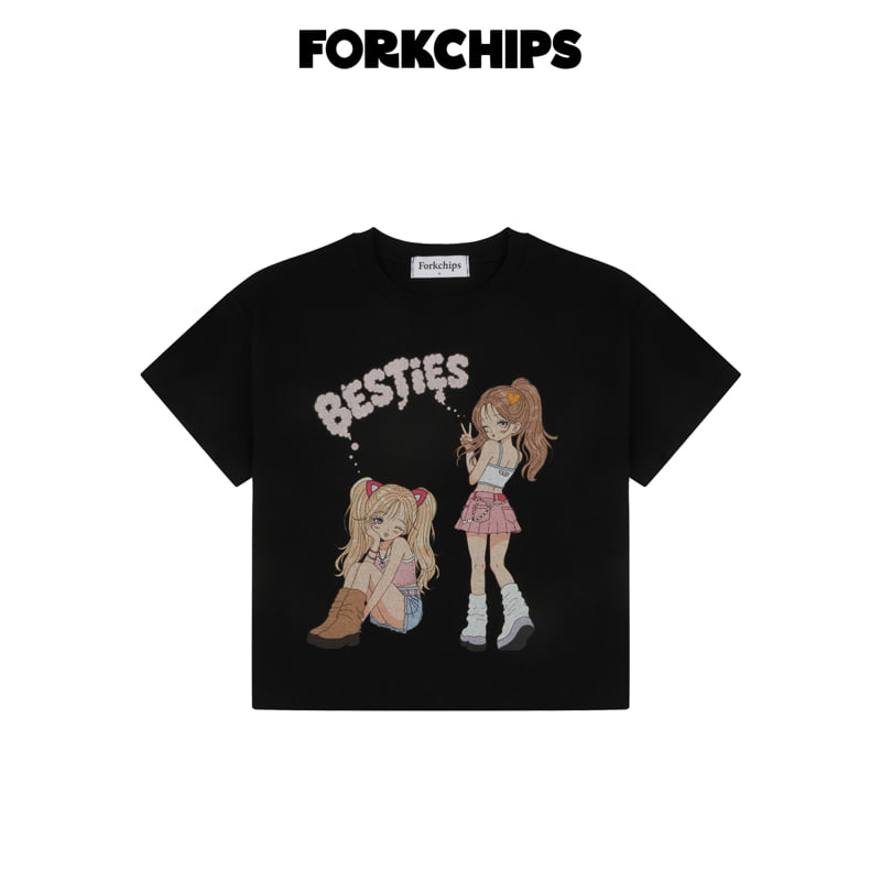 Fork Chips - Korean Children Fashion - #fashionkids - Sister Tee - 3