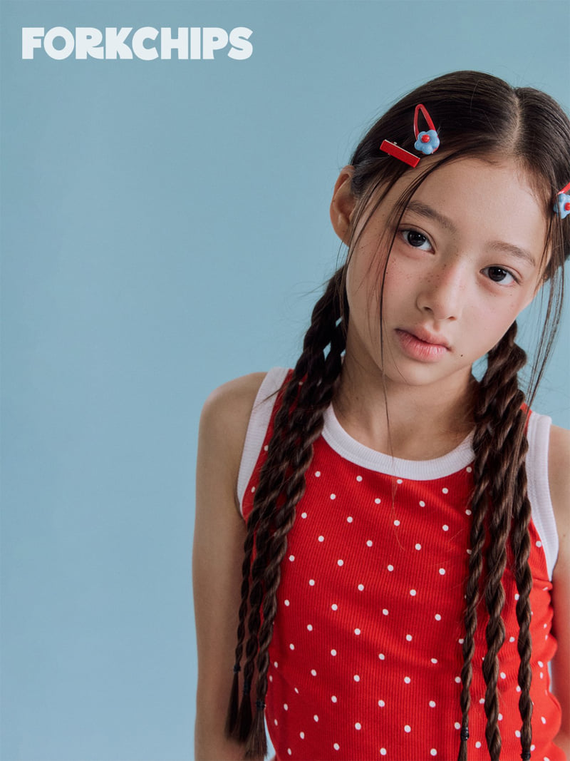 Fork Chips - Korean Children Fashion - #discoveringself - Rolly Flower Snap Hairpin - 4