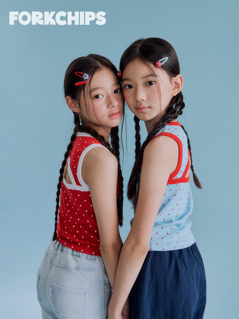 Fork Chips - Korean Children Fashion - #kidsshorts - Tomato Slit Sleeveless - 9
