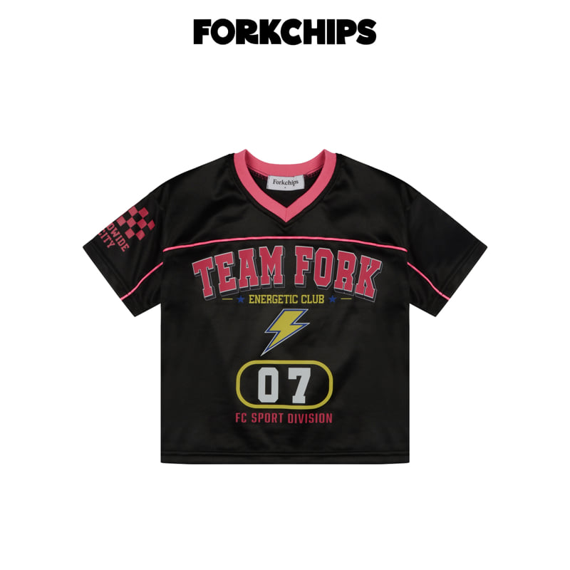 Fork Chips - Korean Children Fashion - #kidsshorts - Crew Chips Tee - 3