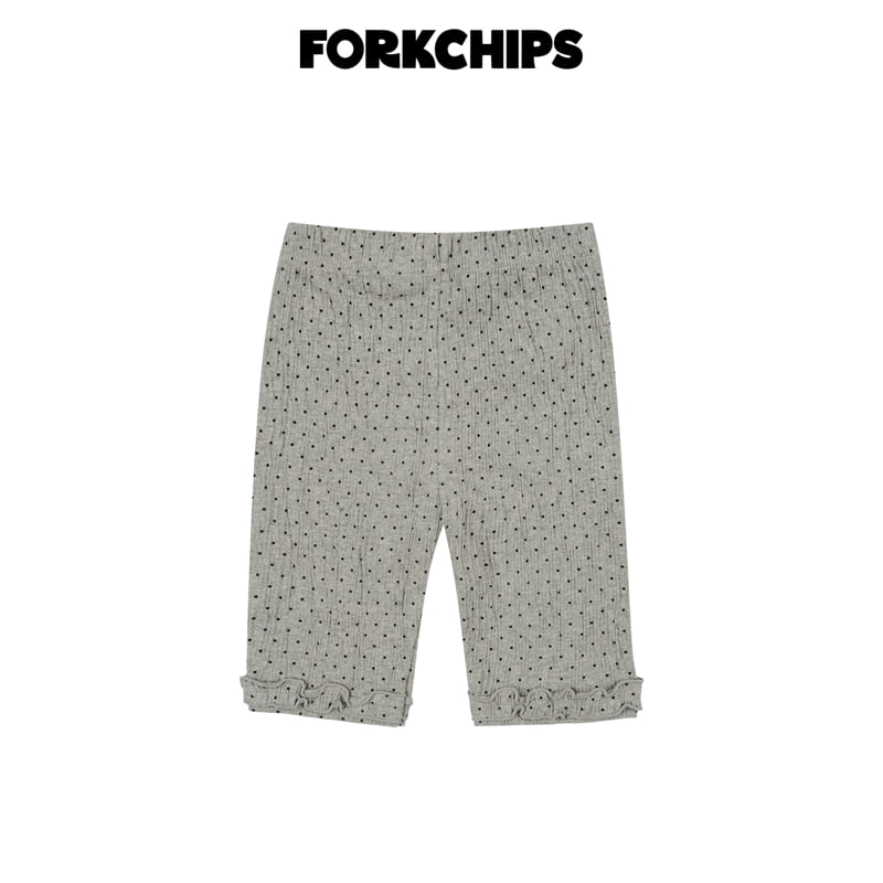 Fork Chips - Korean Children Fashion - #kidsshorts - Dotty Ruffle Leggings - 4