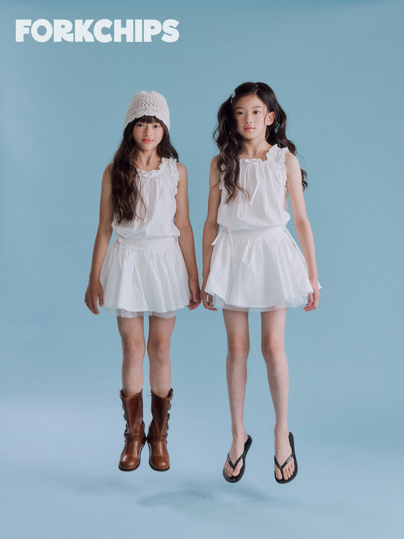 Fork Chips - Korean Children Fashion - #kidsstore - Air Ruffle Blouse - 8