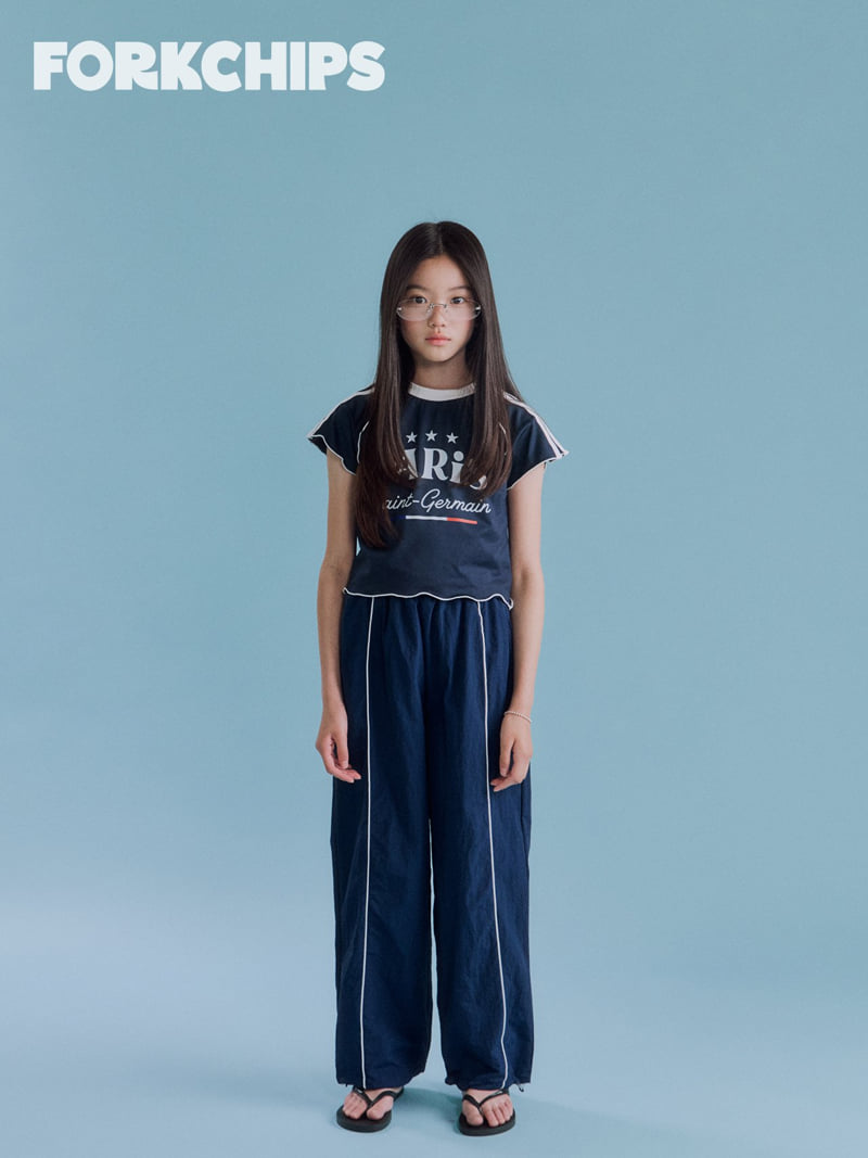 Fork Chips - Korean Children Fashion - #kidzfashiontrend - Paris Wave Tee - 8