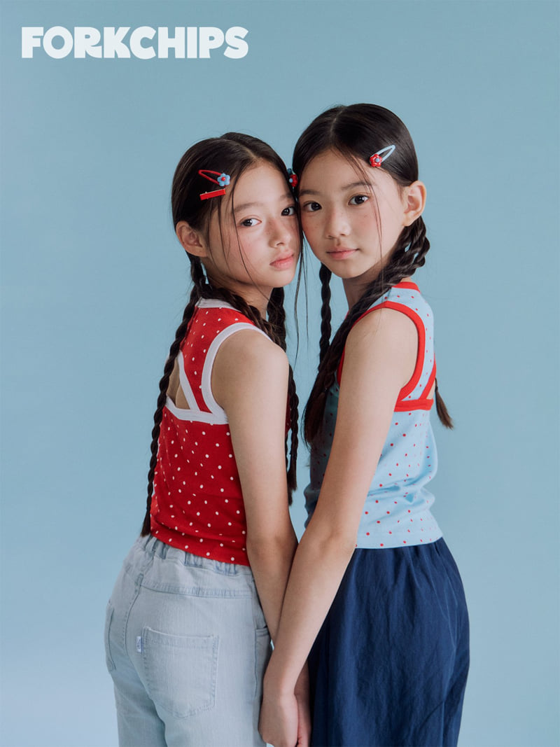 Fork Chips - Korean Children Fashion - #kidzfashiontrend - Tomato Slit Sleeveless - 11