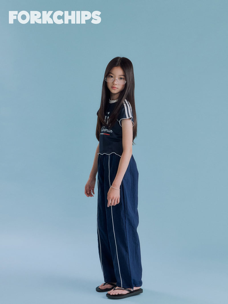 Fork Chips - Korean Children Fashion - #littlefashionista - Paris Wave Tee - 10