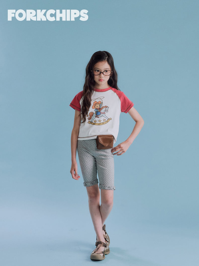 Fork Chips - Korean Children Fashion - #littlefashionista - Dotty Ruffle Leggings - 7