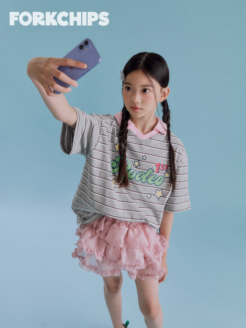 Fork Chips - Korean Children Fashion - #littlefashionista - Rodeo Collar Tee - 10