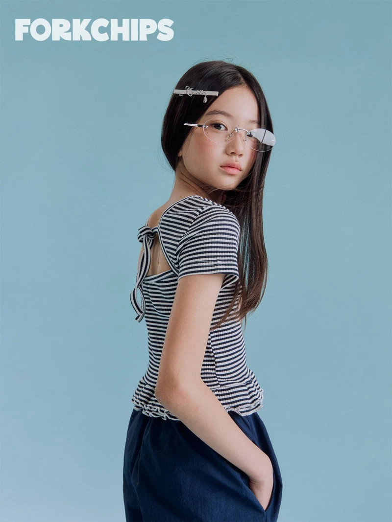 Fork Chips - Korean Children Fashion - #littlefashionista - Cherry Slit Tee - 8