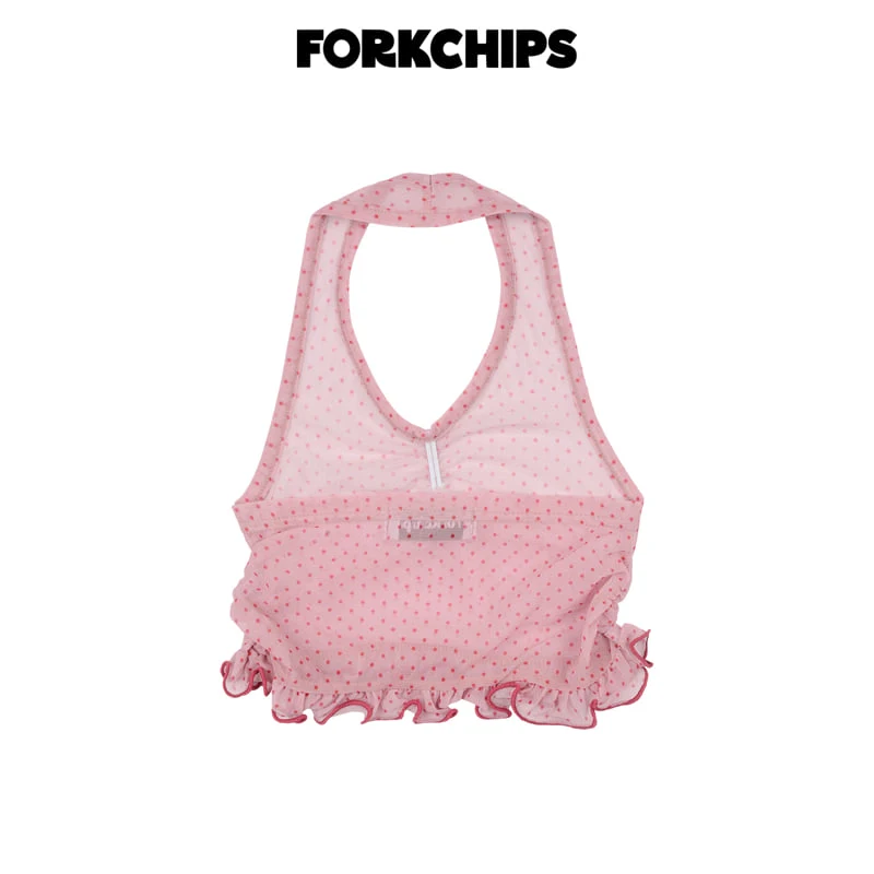 Fork Chips - Korean Children Fashion - #littlefashionista - Chewing Halter Sleeveless - 4