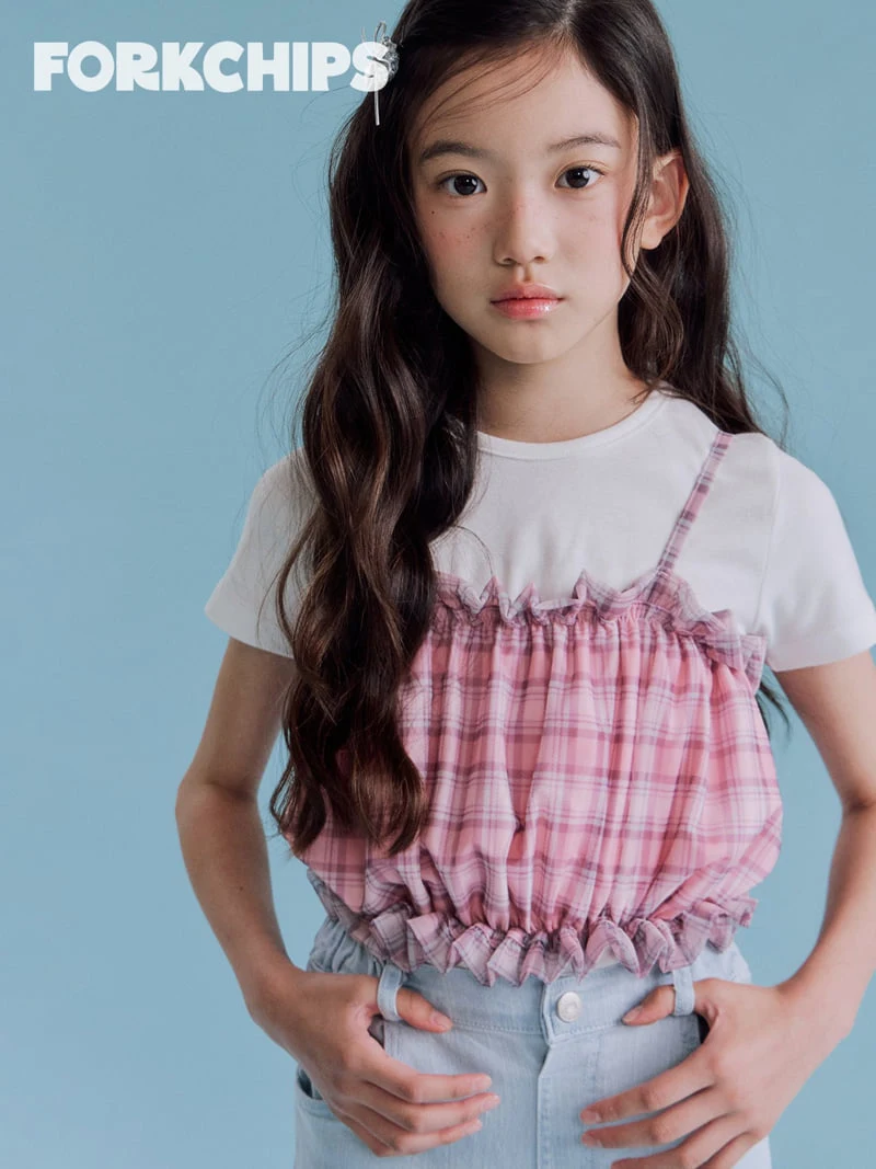 Fork Chips - Korean Children Fashion - #magicofchildhood - Picnic Bustier