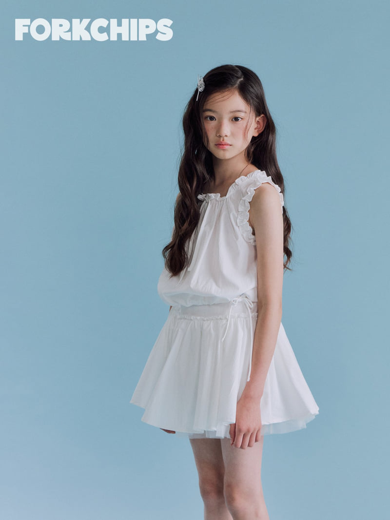 Fork Chips - Korean Children Fashion - #magicofchildhood - Air Ruffle Blouse - 12
