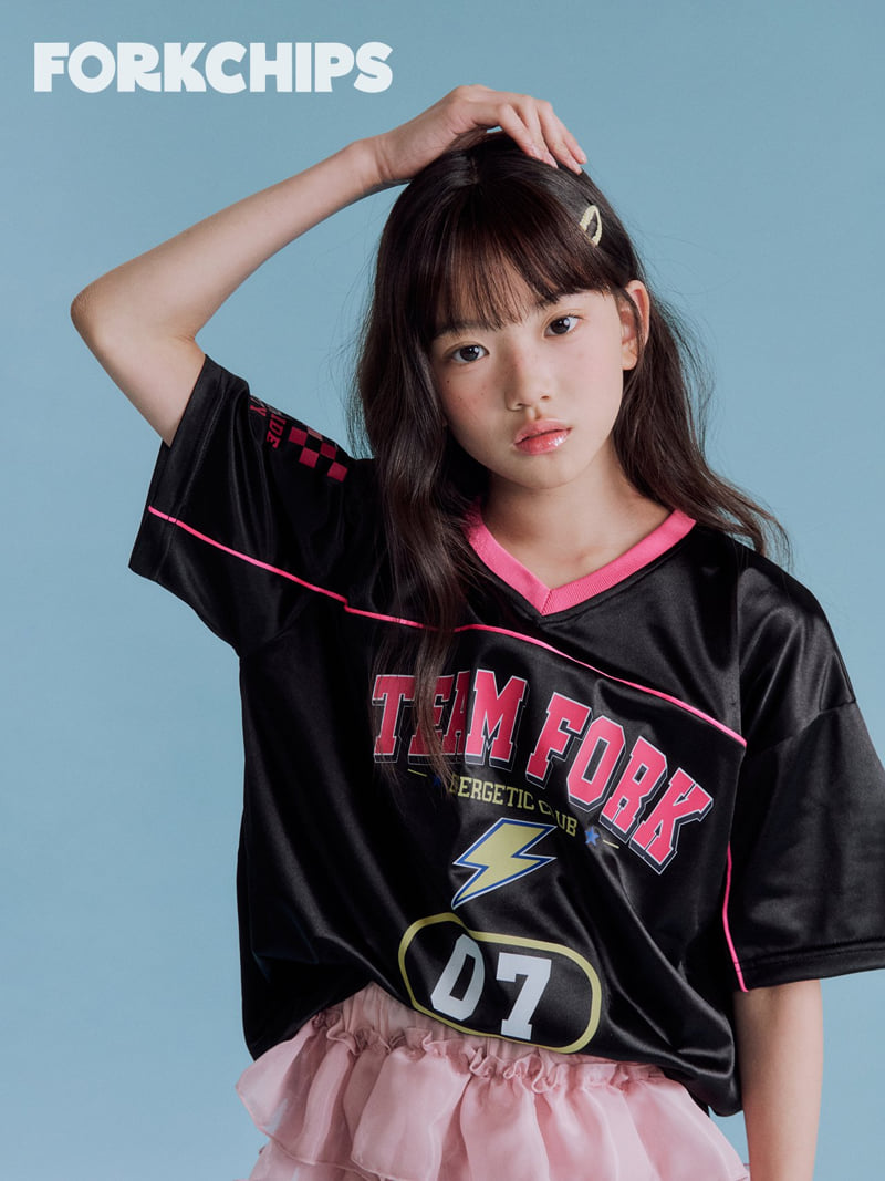 Fork Chips - Korean Children Fashion - #magicofchildhood - Crew Chips Tee - 8