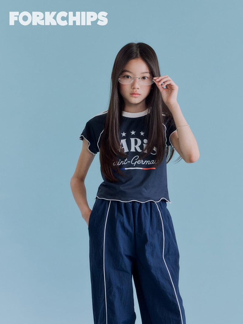 Fork Chips - Korean Children Fashion - #minifashionista - Paris Wave Tee - 12
