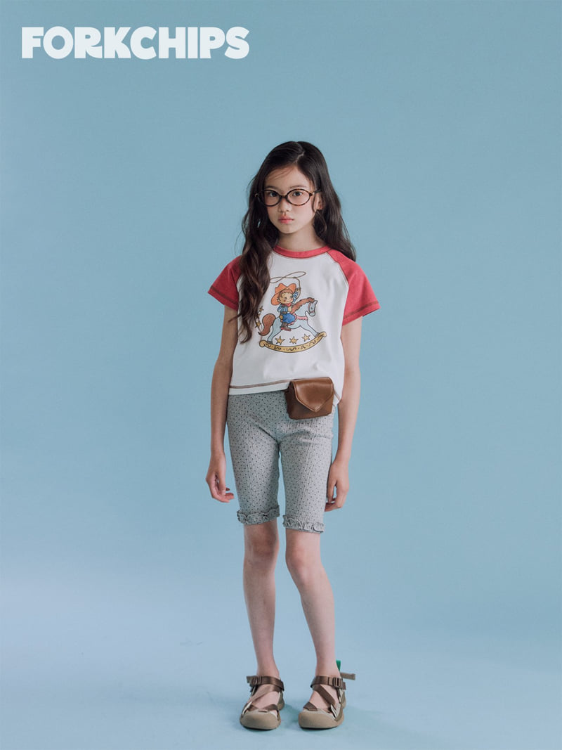 Fork Chips - Korean Children Fashion - #minifashionista - Dotty Ruffle Leggings - 9