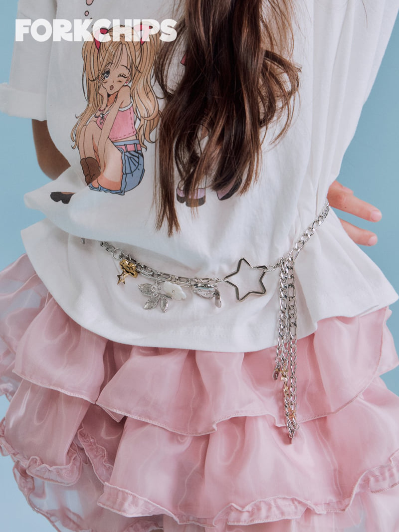 Fork Chips - Korean Children Fashion - #minifashionista - Flash Chain Belt - 3