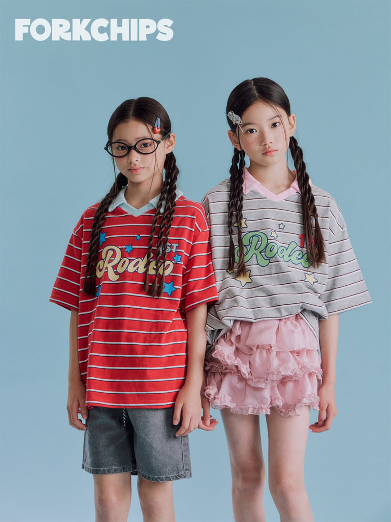 Fork Chips - Korean Children Fashion - #minifashionista - Rodeo Collar Tee - 12