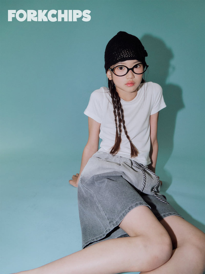 Fork Chips - Korean Children Fashion - #prettylittlegirls - Normal Tee - 9