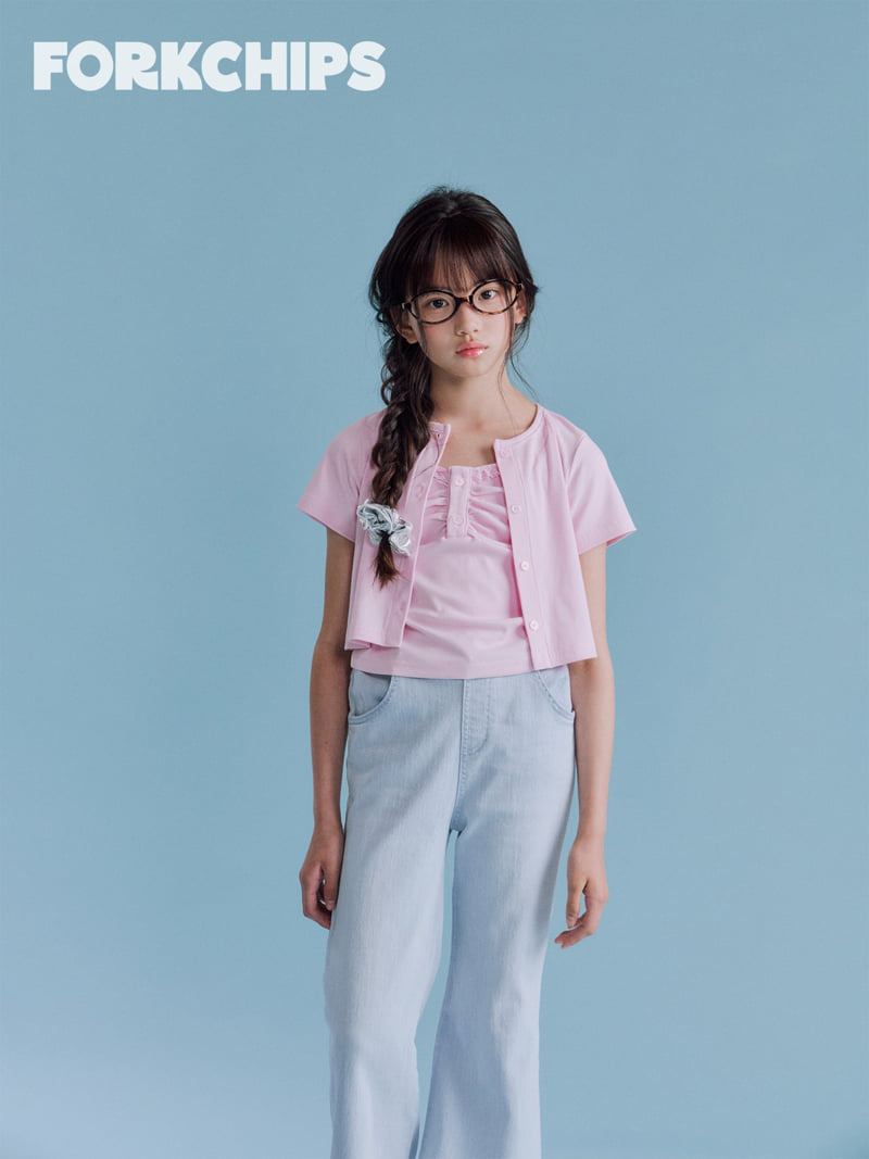Fork Chips - Korean Children Fashion - #prettylittlegirls - Milky Cardigan Set - 7