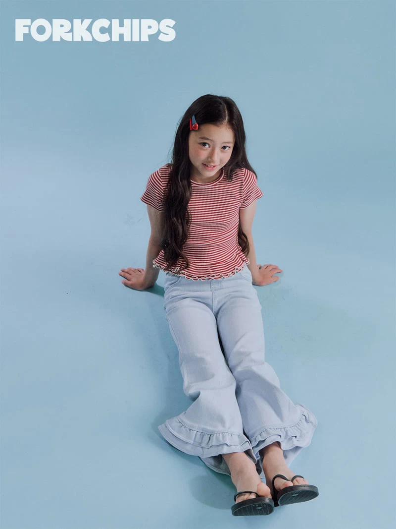 Fork Chips - Korean Children Fashion - #prettylittlegirls - Cherry Slit Tee - 11