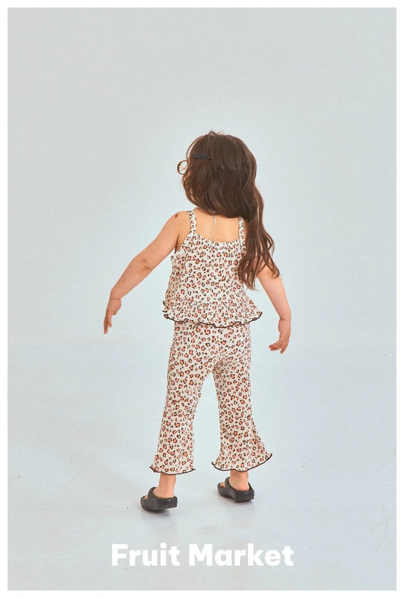 Fruit Market - Korean Children Fashion - #Kfashion4kids - Leopard Pleats Set-up - 3