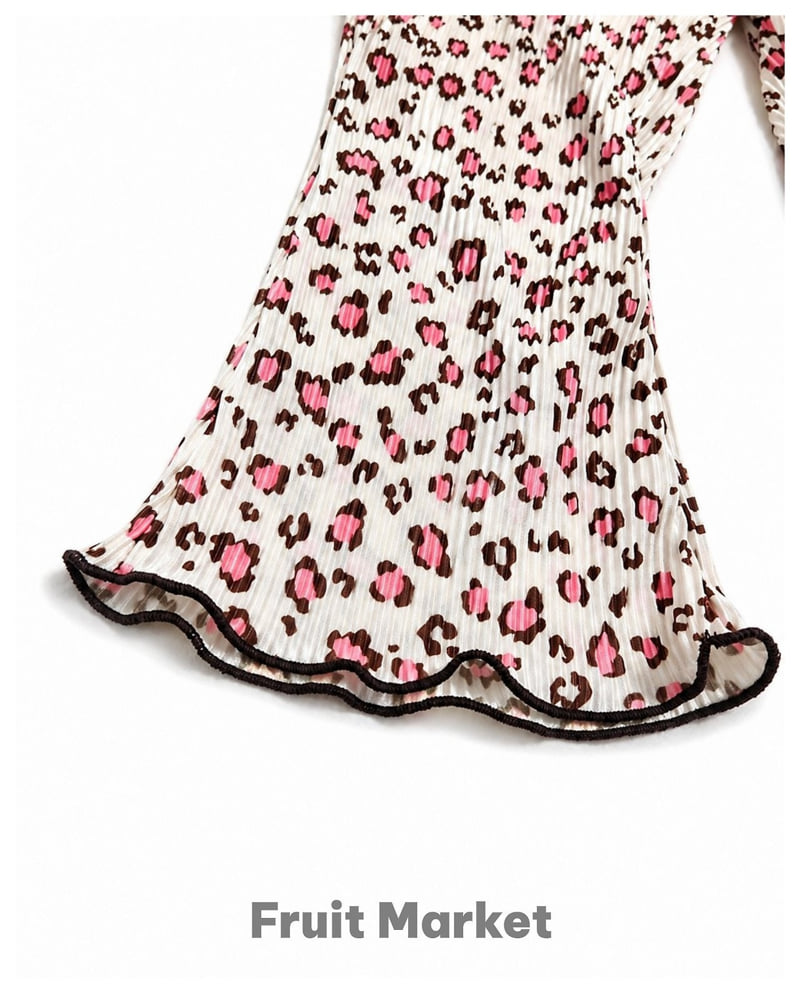 Fruit Market - Korean Children Fashion - #childofig - Leopard Pleats Set-up - 11