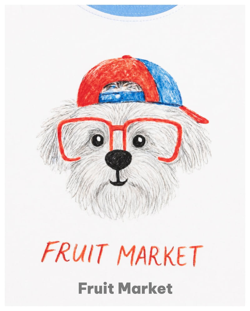 Fruit Market - Korean Children Fashion - #childrensboutique - Dog Short Sleeve Tee - 11
