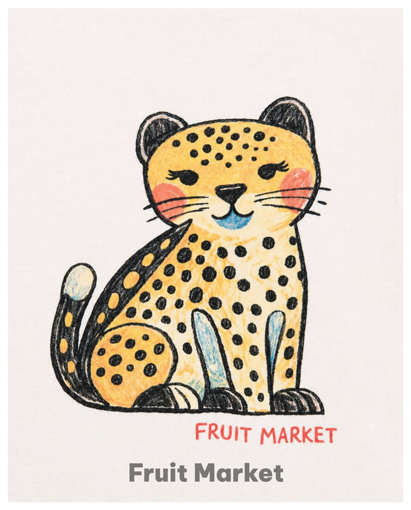 Fruit Market - Korean Children Fashion - #childrensboutique - Leopard Tee - 9