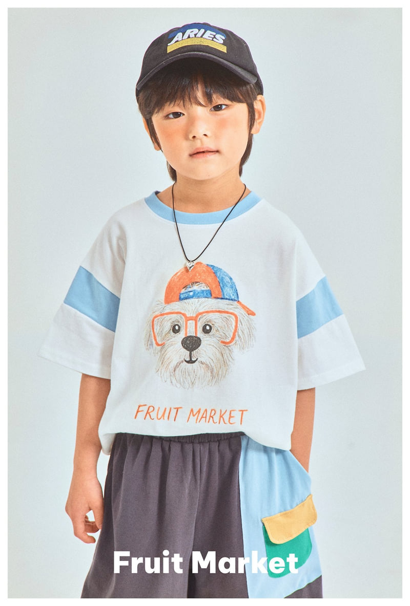 Fruit Market - Korean Children Fashion - #kidzfashiontrend - Dog Short Sleeve Tee - 3