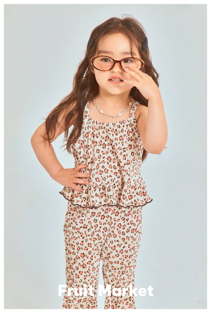 Fruit Market - Korean Children Fashion - #Kfashion4kids - Leopard Pleats Set-up - 4