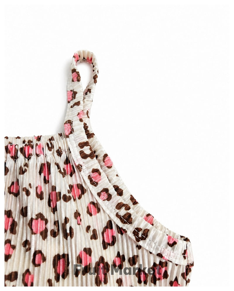 Fruit Market - Korean Children Fashion - #todddlerfashion - Leopard Pleats Set-up - 8