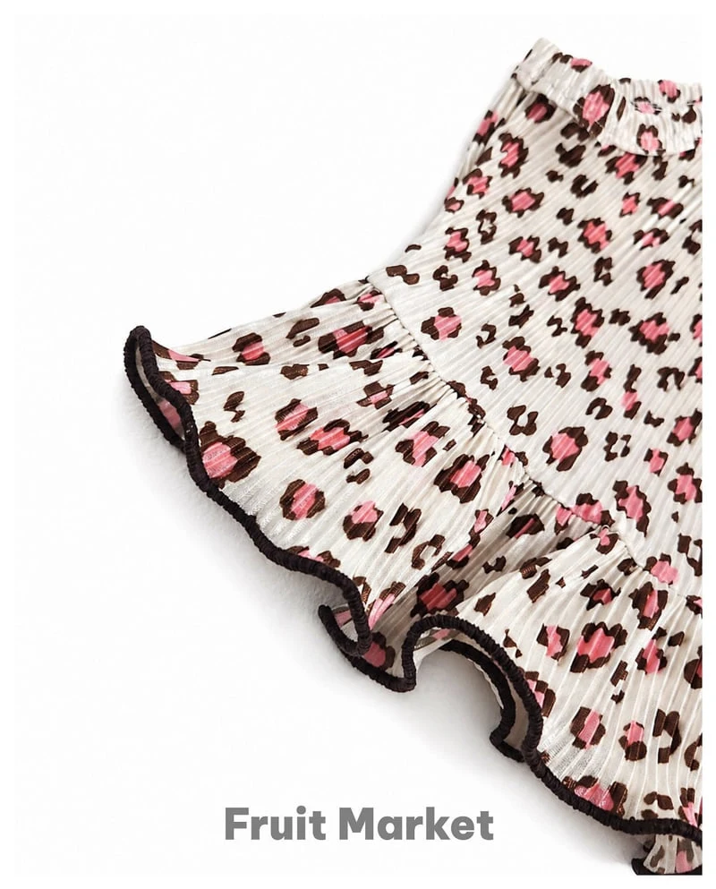 Fruit Market - Korean Children Fashion - #toddlerclothing - Leopard Pleats Set-up - 9