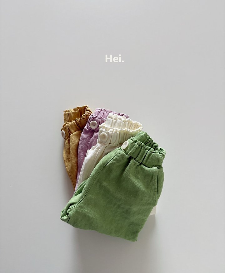 Hei - Korean Children Fashion - #kidsshorts - Linen Loose Pants - 2