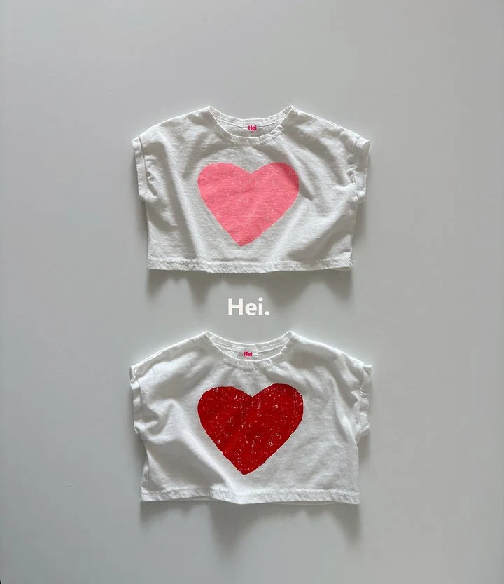 Hei - Korean Children Fashion - #kidsstore - Heart Tee - 2