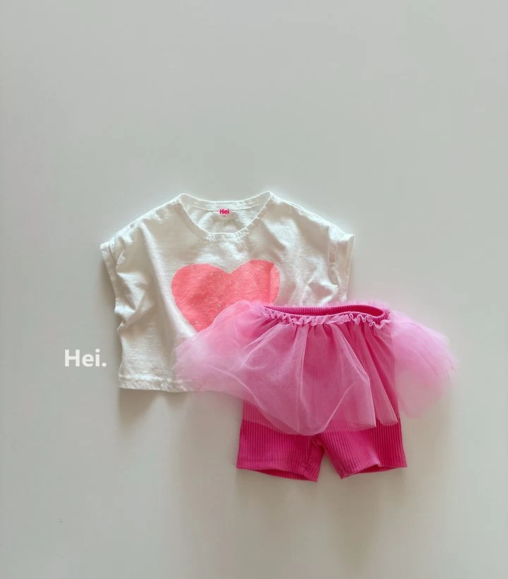 Hei - Korean Children Fashion - #littlefashionista - Heart Tee - 5